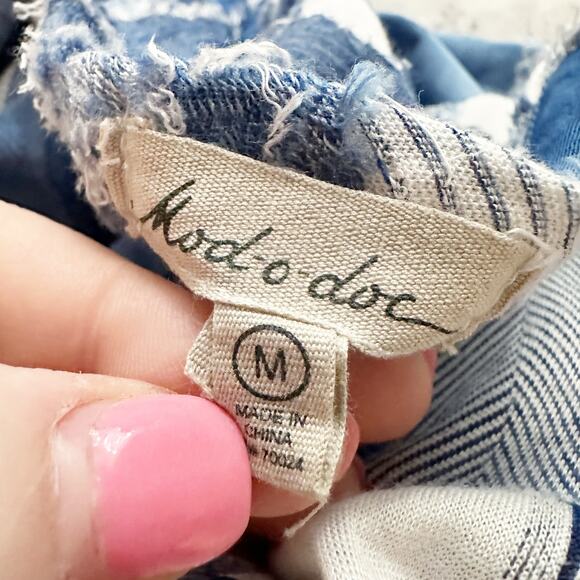 Mododoc Y2K Patchwork Style Long Sleeve Tunic Top Women’s Size Medium - Picture 6 of 9